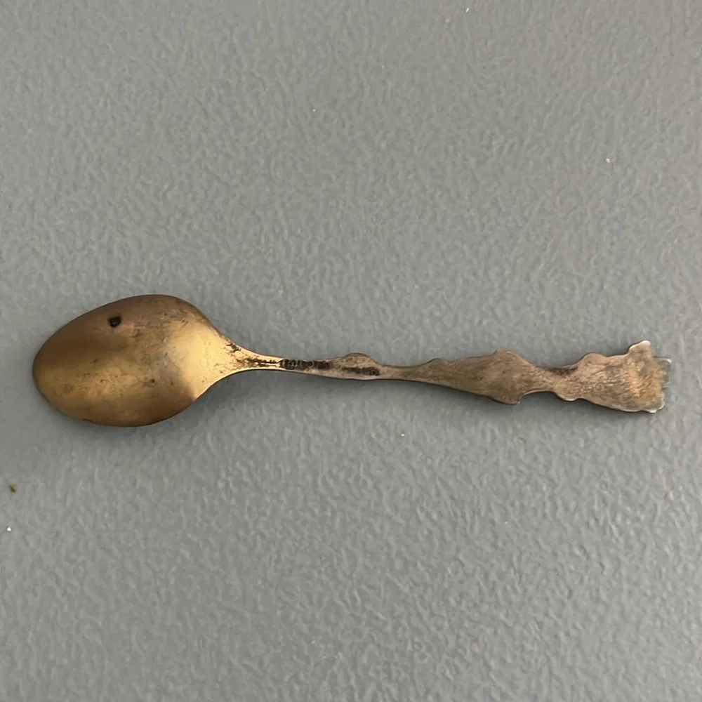 Antique Radisson Wisconsin Souvenir Spoon Floral Silverplate Grand Silver Co